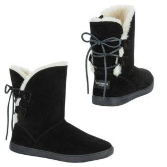 Koolaburra Shoes - Koolaburra By UGG Womens Sz 6 Shazi Black Suede Shearling Mid Calf Boots
